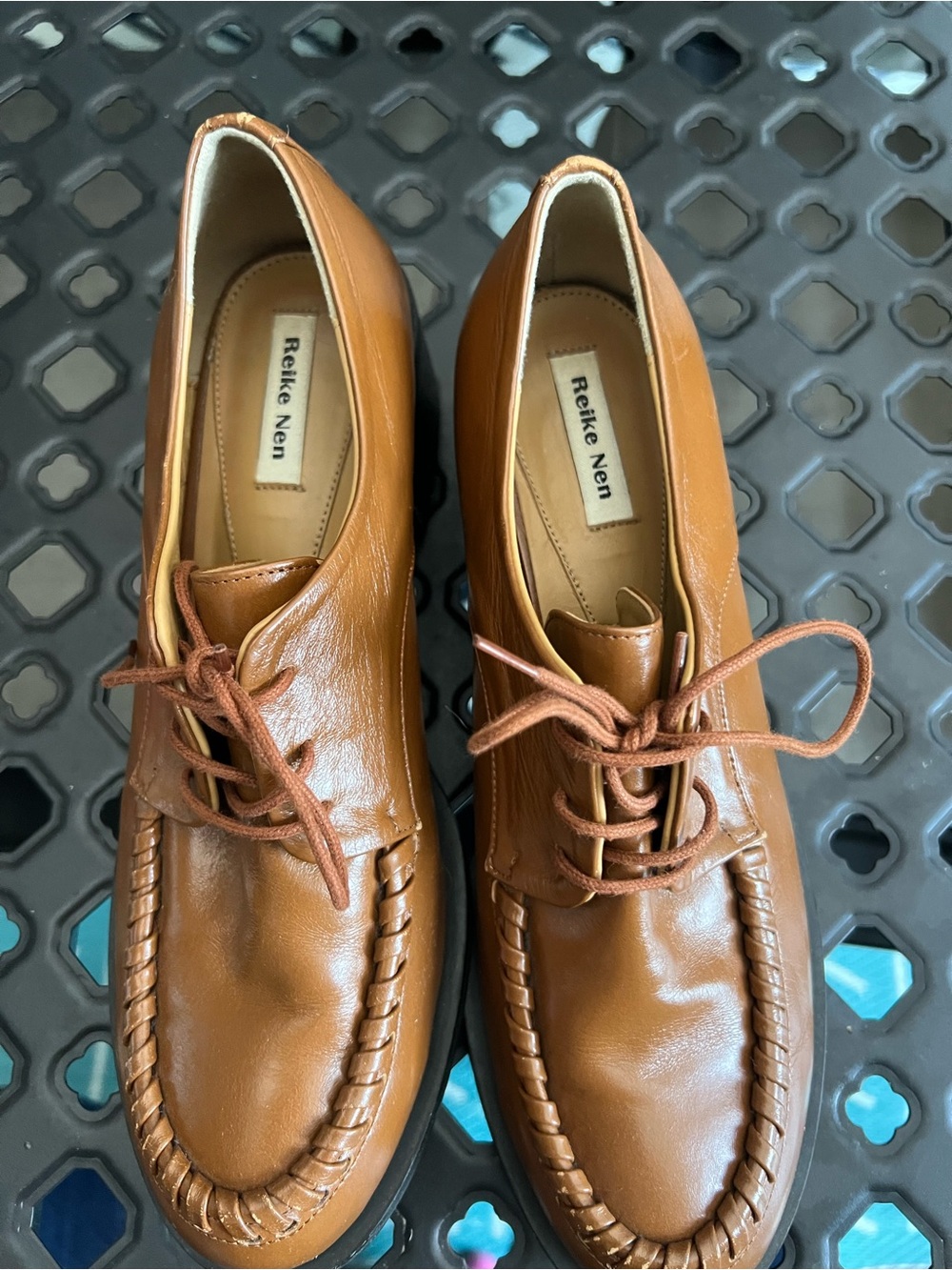 Reike Nen Brown
Leather Lace-Up
Oxford Block Heel
Shoes Size 40